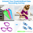 thumbnail image 5 of 107-Piece 12-Inch Disposable Piping Bags Set - Frosting Bags with Clips, Ties & Scriber Needle for Cake Decorating, 5 of 6