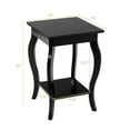 thumbnail image 3 of Gymax Set of 2 Accent Side Table Sofa End Table Nightstand Coffee Table w/ Shelf Black, 3 of 10