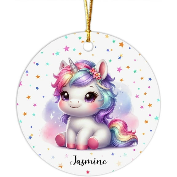 Customized Cute Unicorn Ornament, Personalized Unicorn Christmas Tree Ornament 2025, Gifts for Unicorn Lovers, Custom Unicorn Xmas Ornament Gifts for Baby Boy Baby Girl, Unicorn Ornament In08KP
