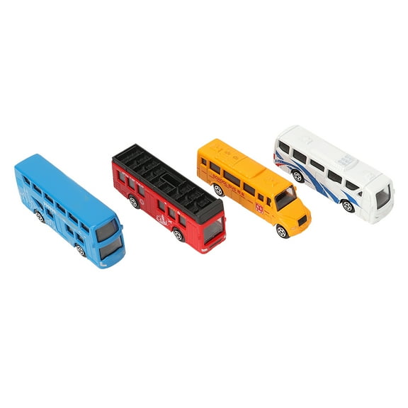 4pcs 1:87 Miniature Colorful Car Model Set Simulation Vehicle Toy Gift for Kids Boys