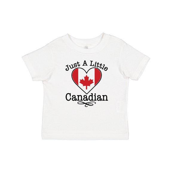 Inktastic Just a Little Canadian Flag Heart Boys or Girls Baby T-Shirt