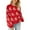 Red, variant on Women's Christmas-Themed Loose-Fitting Long-Sleeved Pullover Knit Sweater with Deer Print for Casual Holiday Wear,Black,L