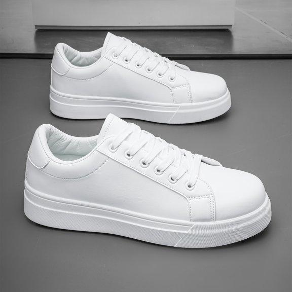 [Sneakers] Men'S Stylish Skate Shoes with a Solid Color Upper And Non-Slip Sole, Trendy Footwear for Boys, Suitable for Outdoor Campus Walking, Jogging, Traveling, And All Seasons