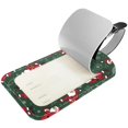 thumbnail image 2 of Square 2Pack PU Leather Christmas Cruise Luggage Tag with Privacy Cover and Name ID Tag for Travel Handbags Backpacks Luggage Tags, 2 of 6