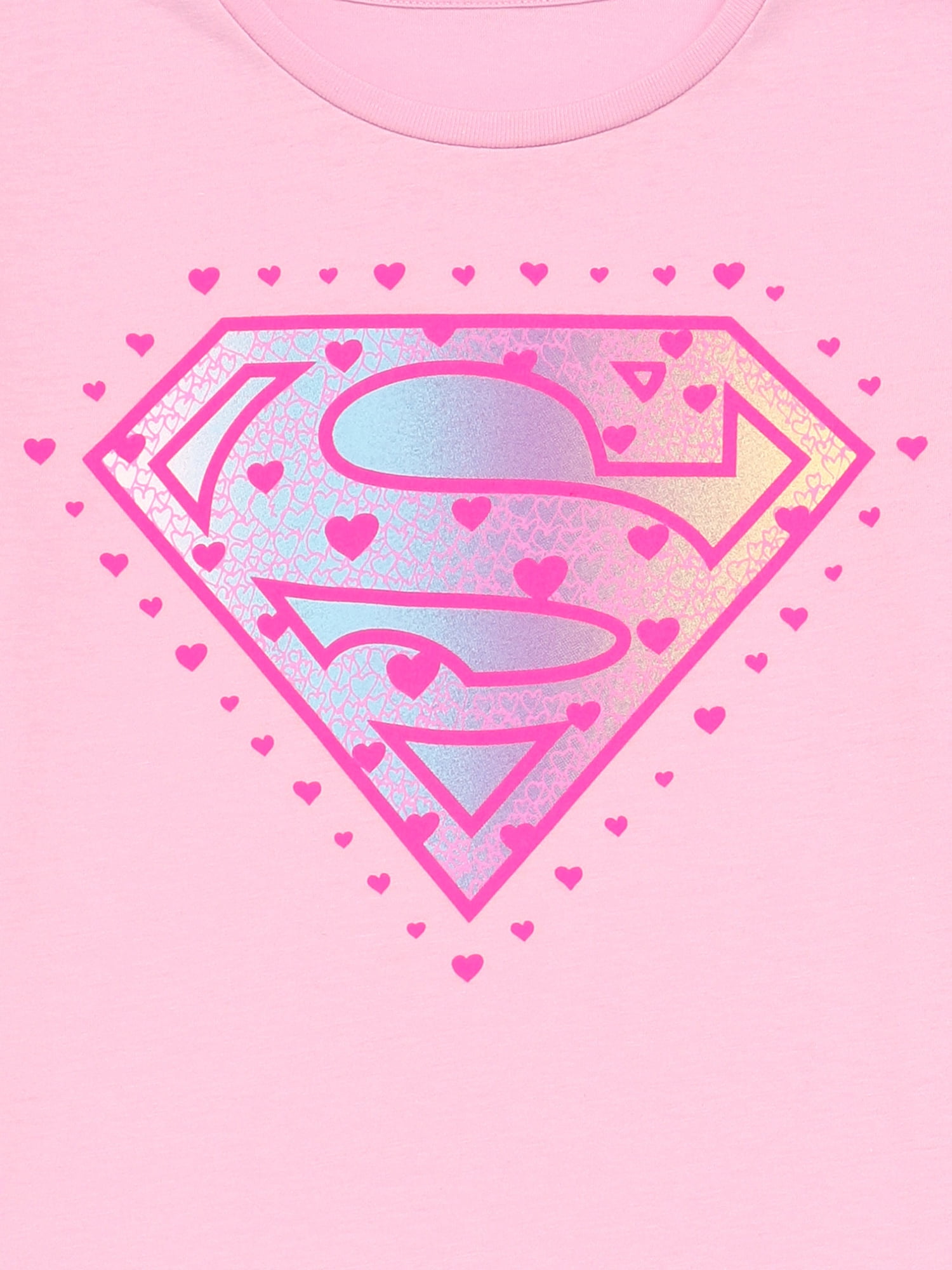 Supergirl Love Girls Short Sleeve Graphic T-Shirt, Sizes 4-16