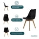 thumbnail image 3 of Set Comedor Oslo Melamina 120 Negro 4 Sillas Frankfurt Negro Mundo In Minimalista, 3 of 8