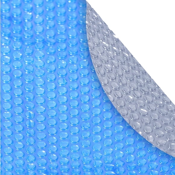 Pool Mate 18S-8SBD BOXPM Deluxe Solar Blanket for Above Ground Swimming Pools, 18' Round Pool, Blue/Silver, 5-Year Blue/Silver