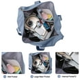 thumbnail image 6 of DAKIMOE Weekender Bags for Women, Travel Bag Carry on Gym Bag, Travel Duffle Bag with Wet Dry Pocket/Front Phone Pocket/Trolley Sleeve Pocket, Blue, 6 of 10