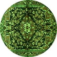 thumbnail image 1 of Ahgly Company Machine Washable Indoor Round Persian Green Traditional Area Rugs, 5' Round, 1 of 1