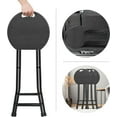 thumbnail image 6 of SSyao 24-Inch Folding Stool with Handle, Folding Bar Stool with Non-Slip Feet,Folding Chair,Indoor and Outdoor Foldable Stool for Adults,600 lbs Capacity,Kitchen,Game Room-24-inch Black-Set of 1, 6 of 6
