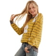 thumbnail image 2 of TinyCribz Yellow Daisy Striped Sweater, Trendy Long Sleeve Knitwear L, 2 of 12