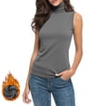 thumbnail image 5 of DAFPZW Sleeveless Turtlenecks for Women Tunic Plus Size Mock Neck Soft Tank Tops Basic Stretch Slim Fit Undershirts, 5 of 9