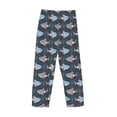 thumbnail image 3 of Lsque Shark Wearing Swim Ring Print Men's Pajama Pants, Lounge Pant - Comfortable Home Wear,Elastic Waistband, Stylish Design-Large, 3 of 9