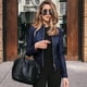 thumbnail image 1 of Abrigo liso de otoño para mujer, prendas de vestir de piel sintética, traje con cremallera, chaqueta corta fina a la moda para primavera y otoño para mujer, 1 of 5