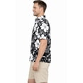 thumbnail image 3 of HAPPY BAY Men's Hawaiian Shirts Short Sleeve Button Down Shirt Floral Shirt Men Casual Beach Vacation Hawaii Island Shirts for Men Funny 6XL Allover Hibiscus, Black, 3 of 7