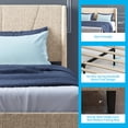 thumbnail image 6 of Modern Wingback King Size Upholstered Platform Bed Frame with Headboard,Wood Slat Support,No Box Spring Needed/Easy Assembly, Beige, 6 of 6