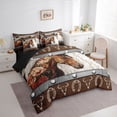thumbnail image 2 of Feelyou Western Horse Twin Bedding Sets 7pcs, Cowgirl Bedding Comforter Set, 2 of 7