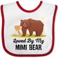 thumbnail image 3 of Inktastic Mimi Bear Loves Me Grandbaby Boys or Girls Baby Bib, 3 of 4