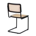 thumbnail image 3 of Gild Design House Arwan Noir Canne Manger Chaise d'Appoint Ensemble de 2, 3 of 10