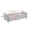 thumbnail image 3 of Pemberly Row 87.8'' Convertible Violet Velvet Sofa Bed Sleeper, 3 of 12