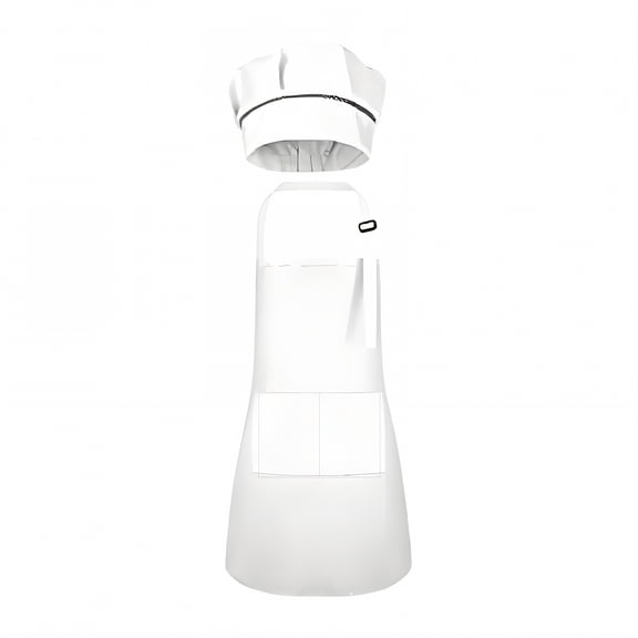 AUQ Kids Apron,Low-Weight Build for Kid Waterproof Apron,Polyester Fiber Kids Aprons for Cooking,White