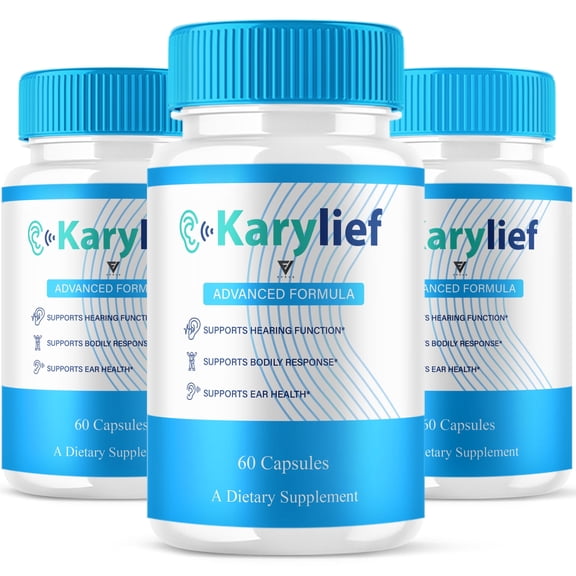 (3 Pack) Karylief Tinnitus Capsules, Kary lief Ear Health Support (180 Capsules)