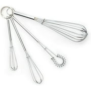 Fox Run Brands Set Of 4 Stainless Steel Mini Whisks For Beating Whipping Mixing