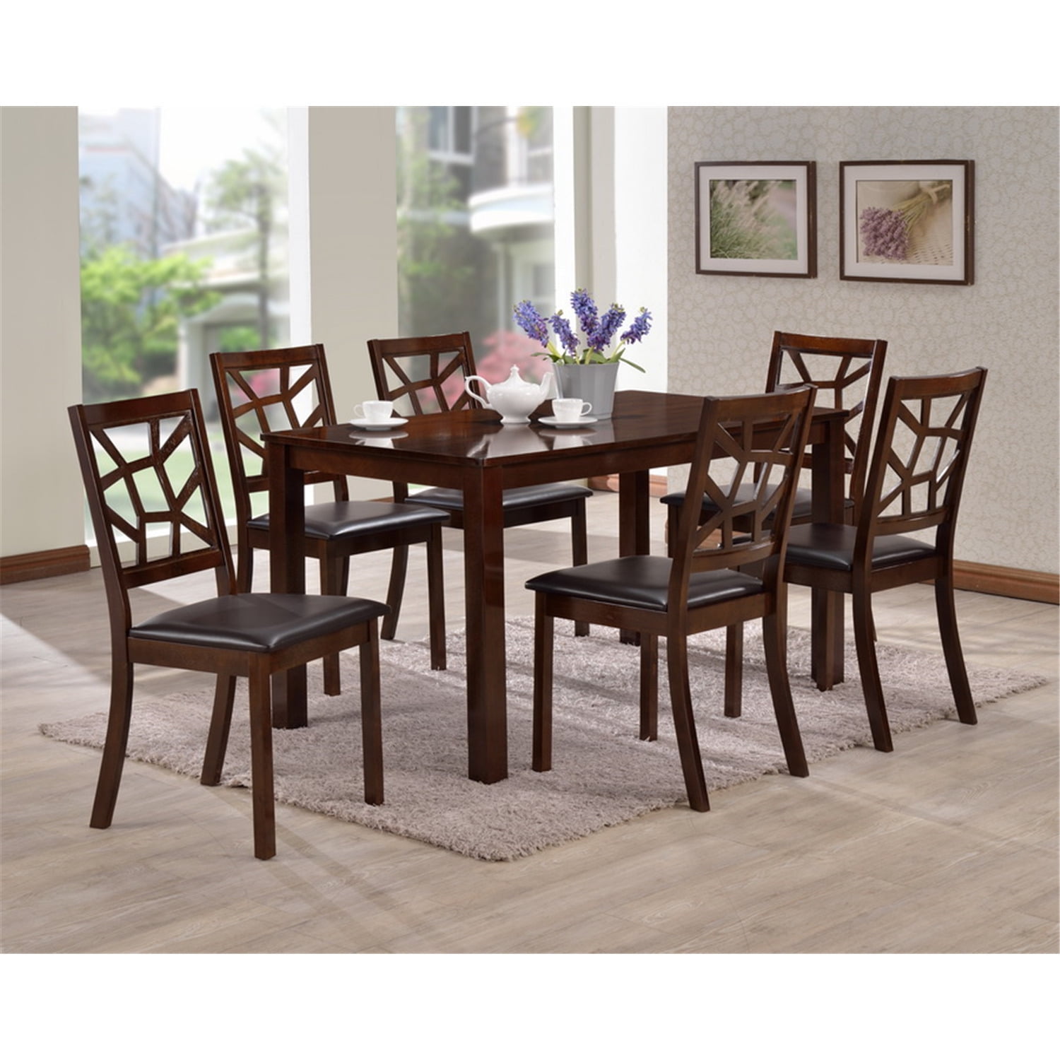 Ashley Coviar 6 Piece Dining Table Set, Coviar Dining Room Table And Chairs With Bench Set Of 6 Brown