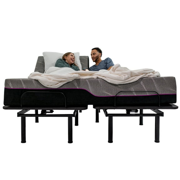 Miekor Furniture 11 inch Flex Head Memory Foam Mattress and Adjustable Base Bundle, King Size 89964