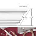 thumbnail image 1 of EZ A Peel  2.5 in. Easy Crown Molding - 17 ft. x 17 ft., 1 of 1