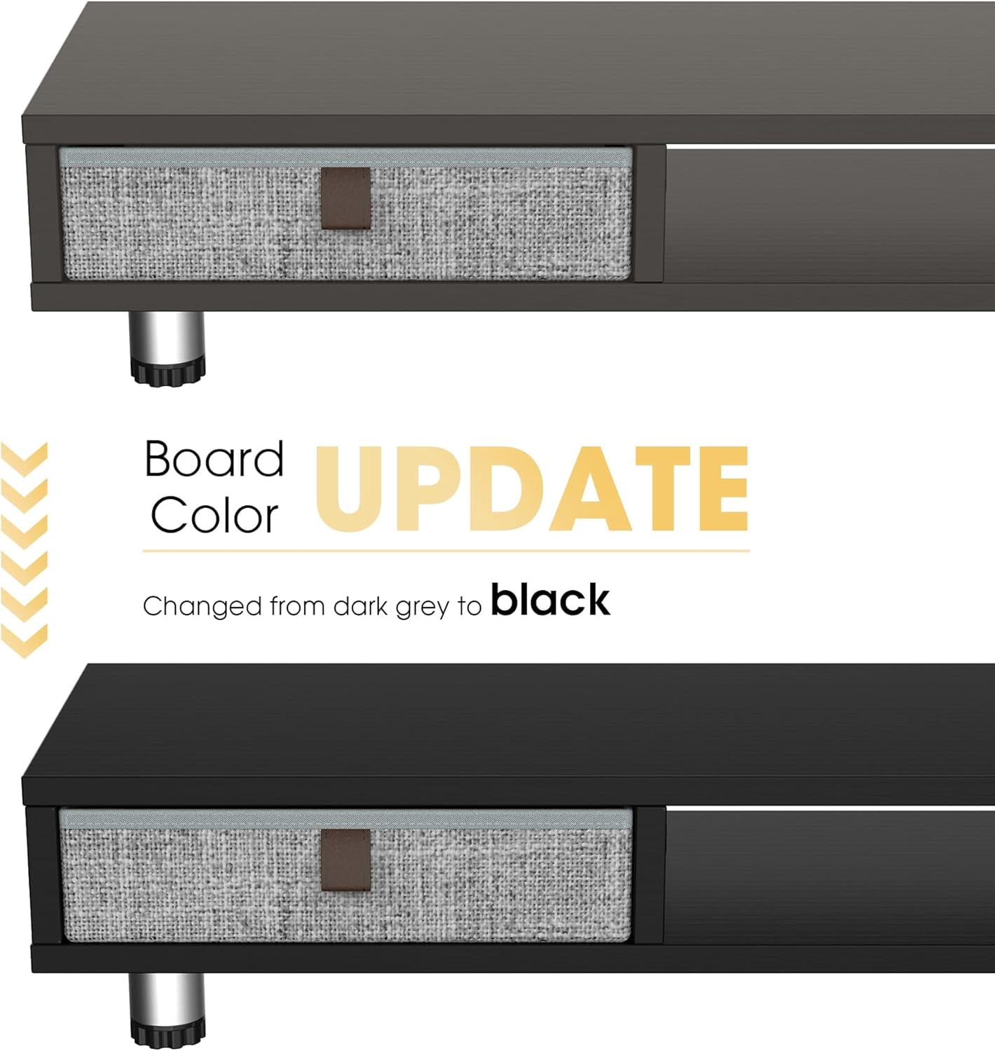 Monitor Stand, Dual Monitor Stand with 2 Drawers, Monitor Riser for 2 Monitors, Adjustable Height Computer Stand, Office Monitor Stands for Desk, Laptop, PC, TV, Printer