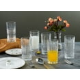 thumbnail image 5 of Lorren Home Trends Tall 12 Ounce Drinking Glass-Textured Cut Glass, Set of 6, 5 of 6
