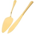 thumbnail image 4 of CIMAXIC Golden Cake Cutter and ula, Comfortable Grip, Strong Steel, Baking Tools 2Sets, 4 of 6