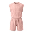 thumbnail image 7 of WAVSUF Boys Knitted Outfit Sets Sleeveless Tank Tops and Shorts Kids Summer Active Casual Clothes 2 Piece Pink Size 7, 7 of 7
