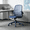 Dusty Blue, variant on Homy Casa Armless Mesh Office Chair with Flip-Up Armrests, Ergonomic Swivel Desk Chair