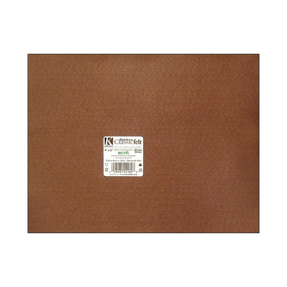 Kunin Classic Felt 9x12" Piece Walnut Brown