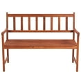 thumbnail image 3 of vidaXL Outdoor Patio Bench Wooden Garden Bench with Cushion Solid Wood Acacia, 3 of 8