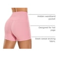 thumbnail image 4 of Shorts CRZ YOGA Sensación Desnuda 4" Cintura Alta Rosa S, 4 of 5
