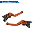 thumbnail image 7 of Unique Bargains Short Brake Clutch Levers for Aprilia SL1000 2000-2004 Adjustable Motorcycle Handlebar Brake Lever T6 6061 Aluminum Alloy Orange Handle Black End, 7 of 7