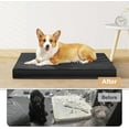 thumbnail image 3 of Dog Beds for Large Dogs, Orthopedic Memory Foam Pet Bed with Oxford Fabric, Waterproof Outdoor Dog Bed for Kennel with Washable Cover and Non-Slip Bottom, 36''x27'', Black, 3 of 16