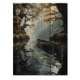 thumbnail image 3 of Designart "Icy Contemplation in Winter" Winter Landscape Print on Natural Pine Wood, 3 of 5