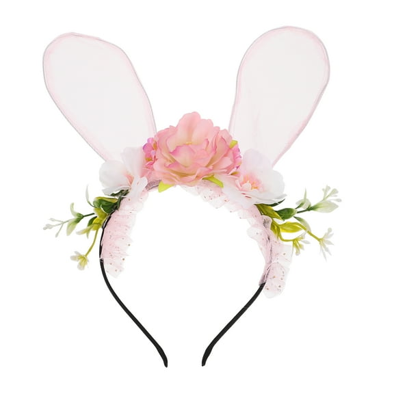 HOMEMAXS  Rabbit Bunny Ear Bow Ponytail Holder Headband Child