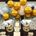 thumbnail image 5 of Aluminum Foil Diamond Ring Balloons 2Pcs, Wedding Marriage Engagement Party Decor, Birthday Graduation Photo Shoot, Silver, 5 of 6
