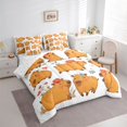 thumbnail image 2 of Erosebridal Flower Capybara Bedding Comforter Set for Kid, Cute Animal Queen Bedding Sets, 7pcs, 2 of 7
