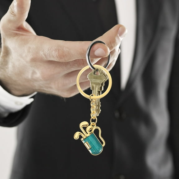 SOPOTUTU Metal Golf Keychain Pendant for Men and Women, Golf Charm Key Chain, 1 Pack Accessory