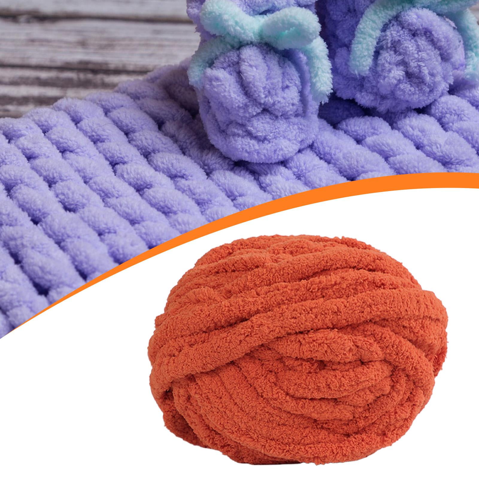 Chunky Chenille Yarn Plush Throw Bulky Yarn Soft Polyester Perfect for Blanket Making Women