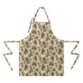 thumbnail image 2 of Beige Christmas Pine Cone Apron-Garden Aprons for Women with Pockets-Cotton Linen Waterproof Kitchen Cooking Gardening Aprons Adjustable for Kitchen,Cooking,BBQ and Salon 32"x27", 2 of 7