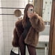 thumbnail image 3 of Moda ins europea y americana color sólido de gama alta piel de imitación respetuosa con el medio ambiente 2024 invierno nueva tendencia de chaqueta corta de temperamento de chica caliente, 3 of 5