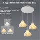 thumbnail image 5 of 3D Printed Cluster 3-Light Chandelier Wave Design Ceiling Chandelier for Bedroom Kitchen Island Living Room E, 5 of 5