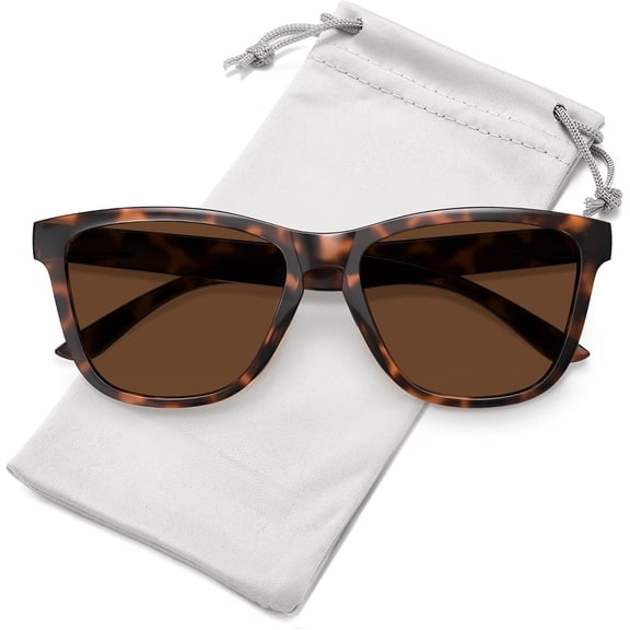 Polarized Retro Trendy Sunglasses Womens Mens UV Protection Shades | Classic Designer Cute Lightweight Sun Glasses for Women Men for Daily Outdoor Beach Essentials